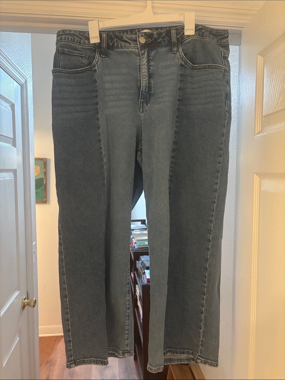 Ava & Viv Classic High-Rise Straight Leg Jeans - multi colored denim